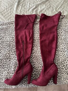 Over-the-Knee High Heel Boots
